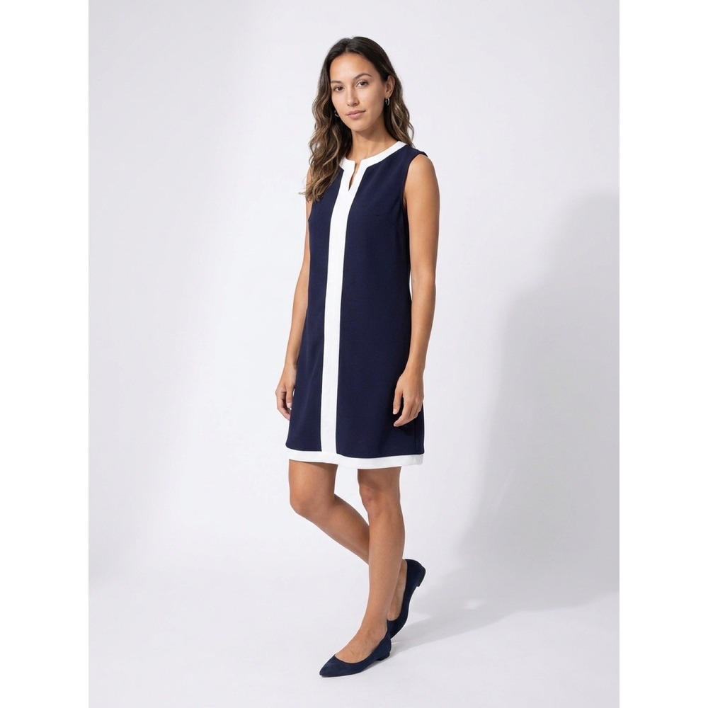 NWT Emery Rose Shift Dress in Navy & White / Perfect for Summer! / Size Med